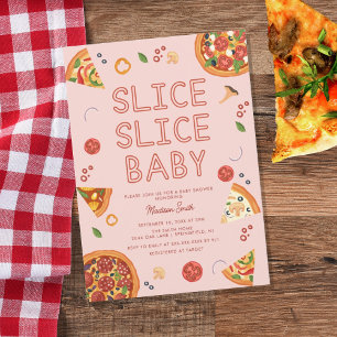 Moderne Slice Slice Baby Pizza Baby Dusche Einladung