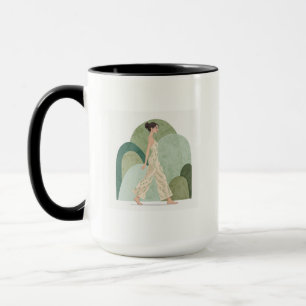 Moderne Smaragd-Walking-Silhouette-Tasse Tasse