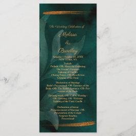 moderne Smaragdgrün und Blätter Programm