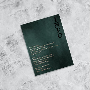 Moderne Smaragdgrüne Schwarze Elegante Einladung