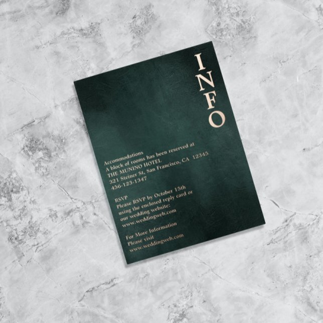 Moderne Smaragdgrüne Schwarze Elegante Einladung (Von Creator hochgeladen)