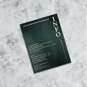 Moderne Smaragdgrüne Schwarze Elegante Einladung