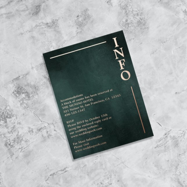 Moderne Smaragdgrüne Schwarze Elegante Einladung (Von Creator hochgeladen)