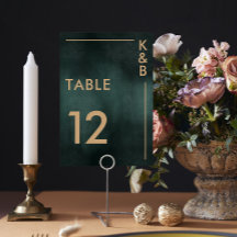 Moderne Smaragdgrüne Schwarze Hochzeit