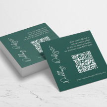 Moderne Smarald Green Wedding Website