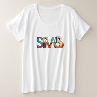 Moderne "Smart" Letters Große Größe T-Shirt