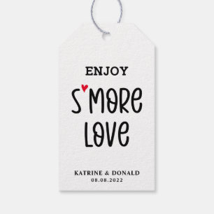 Moderne S'more Liebe Wedding Gift Tags Geschenkanhänger