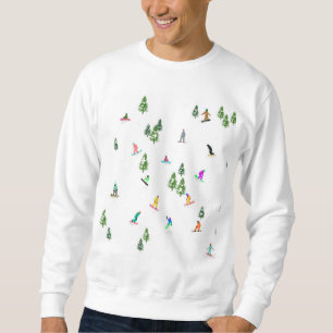 Moderne Snowboarding-Illustration Sweatshirt