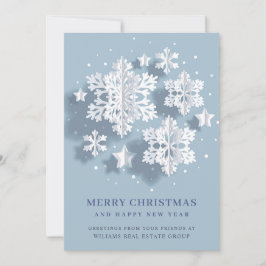Moderne Snowflake Weihnachten Firmengrüße