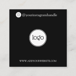 Moderne Social Media fügen Ihr Logo Foto QR Code Quadratische Visitenkarte
