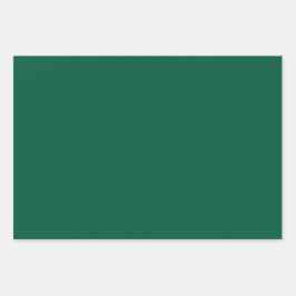 Moderne Solid Green Minimalistisch & vielseitig Geschenkpapier Set