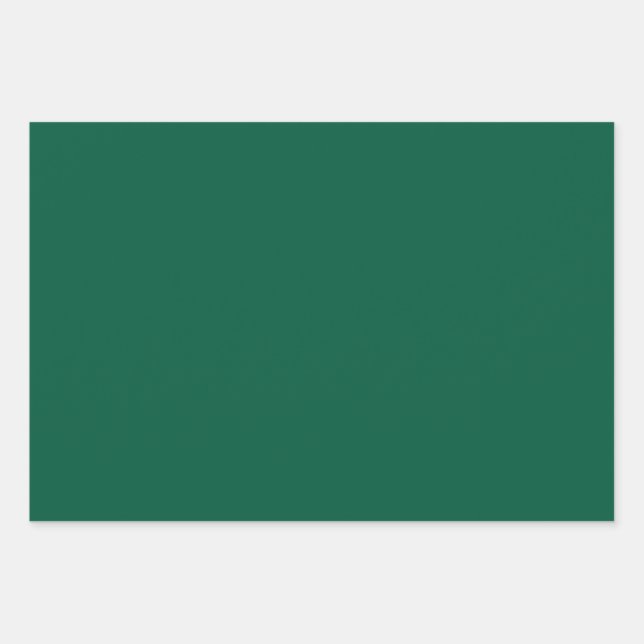 Moderne Solid Green Minimalistisch & vielseitig Geschenkpapier Set (Vorderseite)