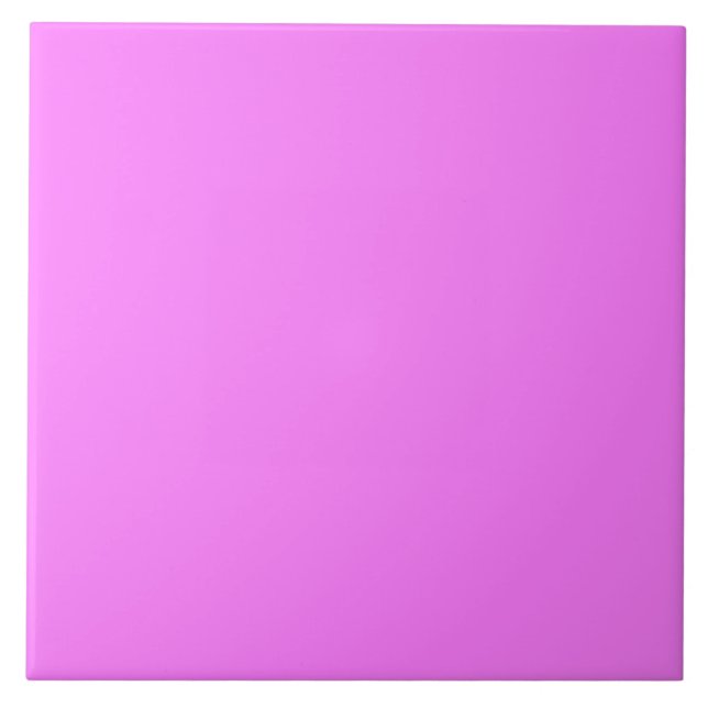 Moderne Solid Light Pink Magenta Keramik Tile Fliese (Vorderseite)