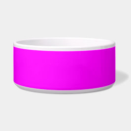 Moderne Solid Pink Magenta Keramik Pet Bowl Napf