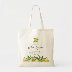 Moderne Sommer-Limonen-Zitrus-Brautparty Tragetasche