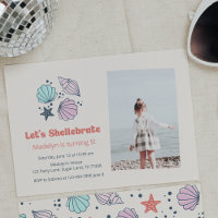 Moderne Sommer-Muschel Geburtstags-Foto