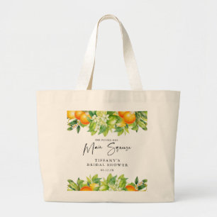 Moderne Sommer Orangen Zitrone Zitrus Hochzeitsdus Jumbo Stoffbeutel
