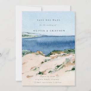 Moderne Sommer-Ozean-Strand-Hochzeit - Save the Da Date