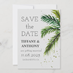 Moderne Sommer-Ozean-Strand-Hochzeit Save The Date