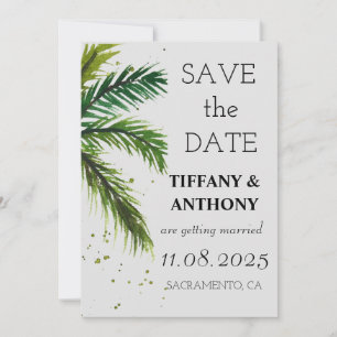 Moderne Sommer-Ozean-Strandhochzeit Save The Date