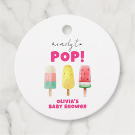 Moderne Sommer Popcice Ice Cream Baby Dusche Geschenkanhänger