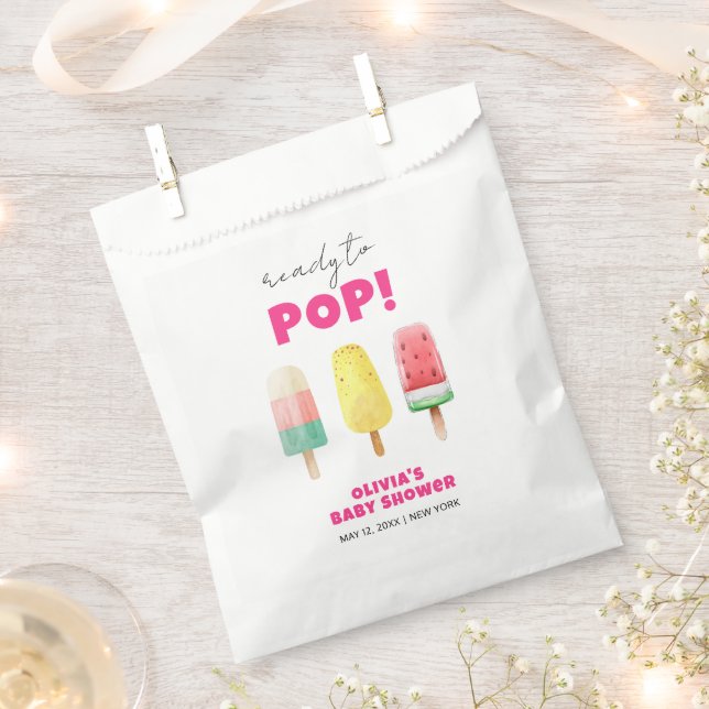 Moderne Sommer Popcice Ice Cream Baby Dusche Geschenktütchen (Ausgeschnitten)