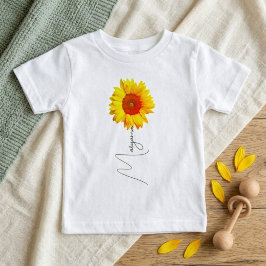 Moderne Sommer-Sonnenblume | Benutzerdefinierter N Baby T-shirt