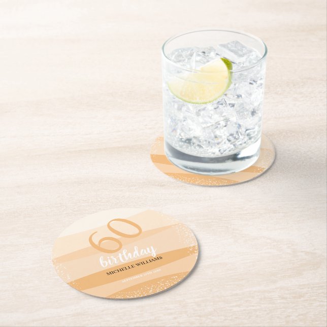 Moderne Sommergeburtstagsfeier in Rosa Runder Pappuntersetzer (Vor Ort)