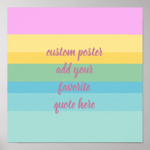 moderne sommerliche Farbstreifen ergänzen ein Ange Poster