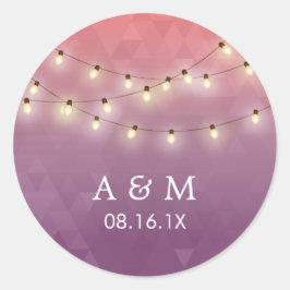 Moderne Sommersaitenleuchten Lila Gastgeschenk Hoc Runder Aufkleber