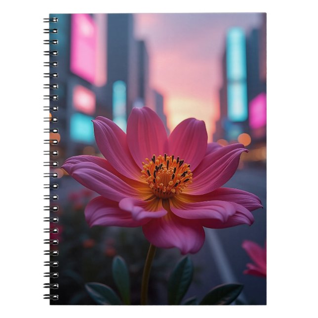 Moderne Sonnenaufgangsblüte Notizblock (Vorderseite)