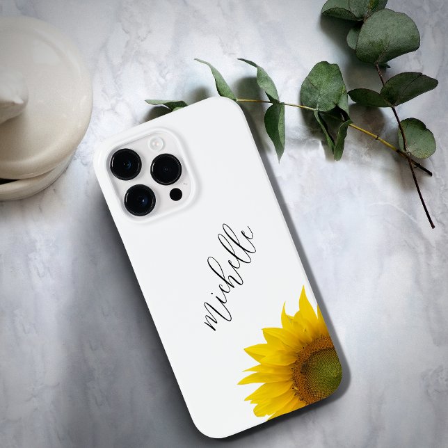Moderne Sonnenblume Elegant Botanisch Case-Mate iPhone Hülle (Von Creator hochgeladen)