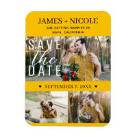 Moderne Sonnenblume Save the Date Hochzeit 3 Fotos