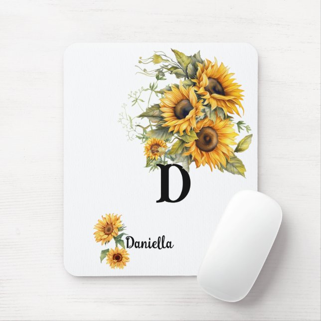 Moderne Sonnenblumen blühen Mousepad (Mit Mouse)