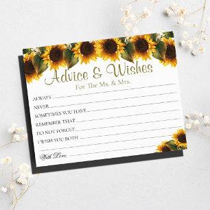 Moderne Sonnenblumen Hochzeitsratgeber wünscht Kar
