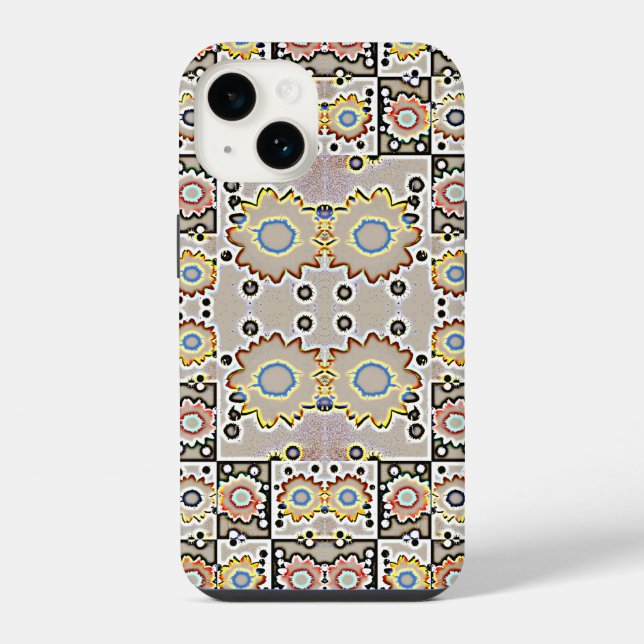 Moderne Sonnenblumen-Muster iPhone Hülle (Rückseite)