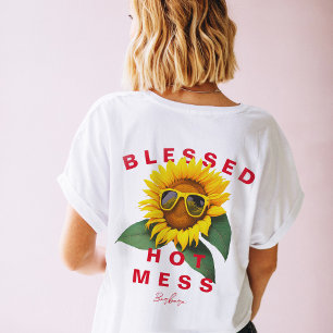 MODERNE SONNENBLUMENMAMA SOMMERBLESSEE WARME MESS T-Shirt