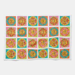 Moderne Sonnengegenstände aus dem Mittelalter troc Geschirrtuch