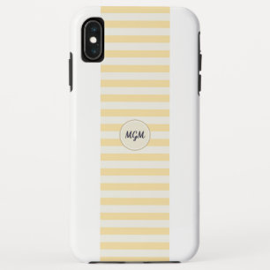 Moderne sonnengelbe und cremefarbene gestreifte Mo Case-Mate iPhone Hülle