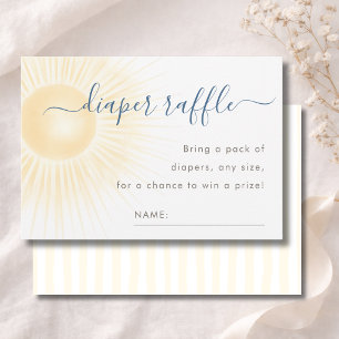 Moderne Sonnenschein-Windel-Raffle-Ticket-Karte Dankeskarte