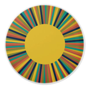 Moderne Sonnenstrahlen im Mittelalter in Vintagen Keramikknauf