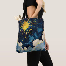 Moderne Sonnenstrahlen und blaue Wolken
