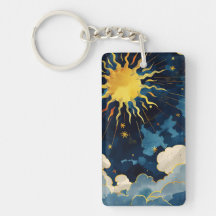Moderne Sonnenstrahlen und blaue Wolken