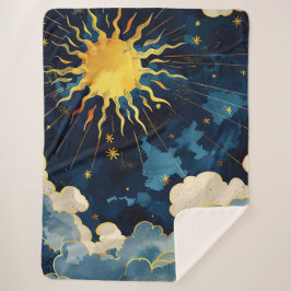 Moderne Sonnenstrahlen und blaue Wolken Sherpadecke