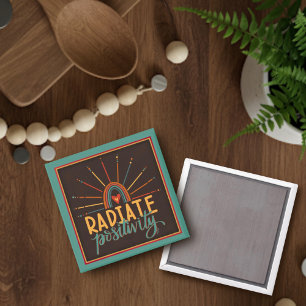 Moderne Sonnenstrahlung - Zitat-Inspiritivität Magnet