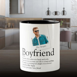 Moderne Spaß-Freund-Definition Foto Zweifarbige Tasse