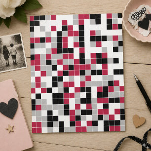 Moderne Spaß Magenta Geometrisches Scrapbook-Papie