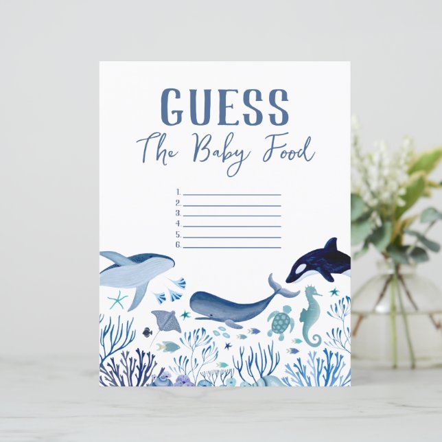 Moderne Spiele unter dem Meer raten die Baby Food  (Stehend Vorderseite)