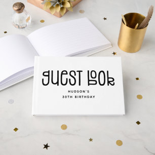 Moderne spielerische Typografie Geburtstag Gästebuch