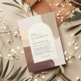 Moderne Spikatterrasse Cotta | Boho Wedding Einladung